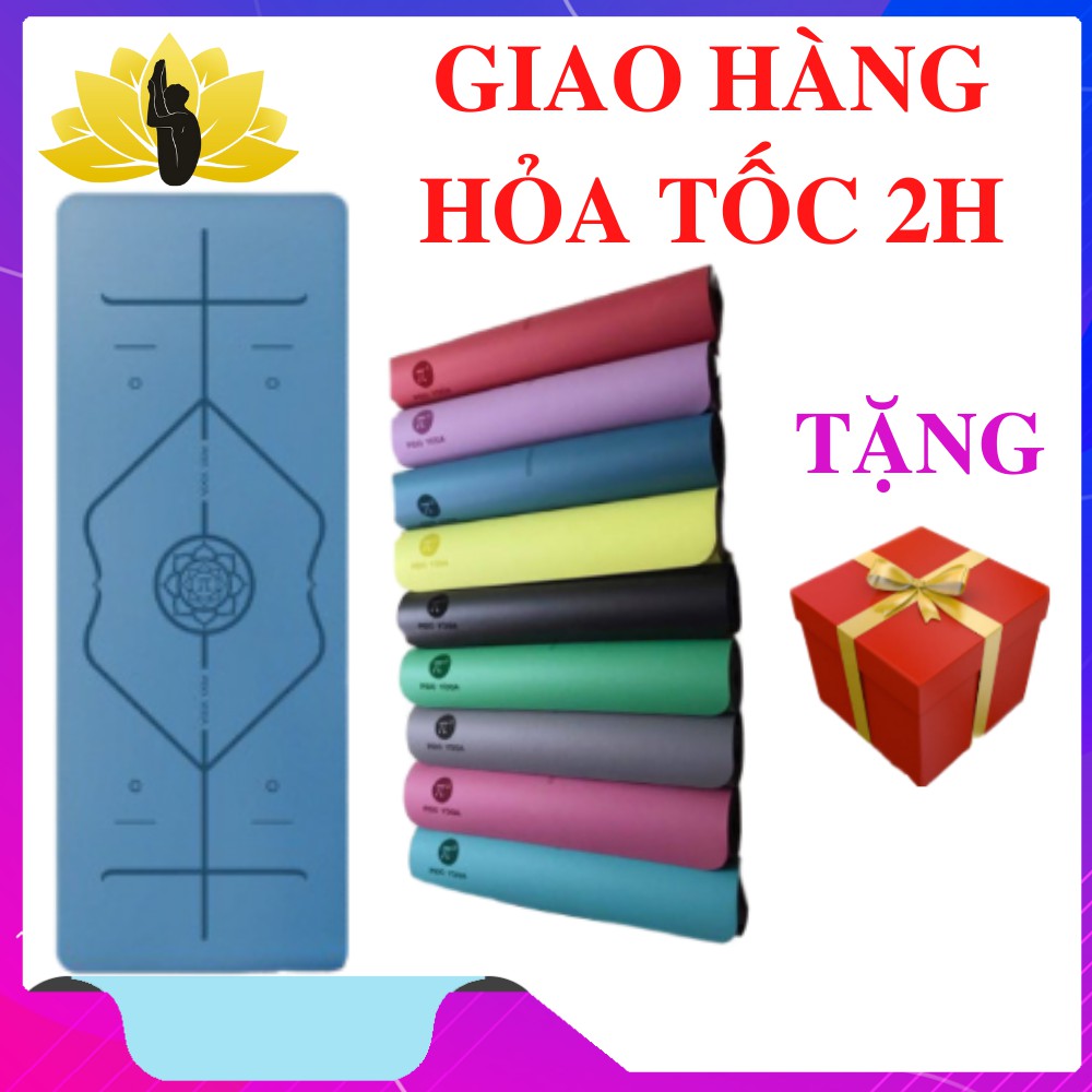 Thảm tập Yoga PIDO cao cấp chất liệu cao su có định tuyến