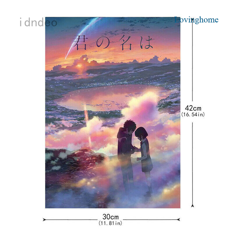 Tấm áp phích in hình Anime Your Name Tachibana Taki dùng để trang trí quán cà phê