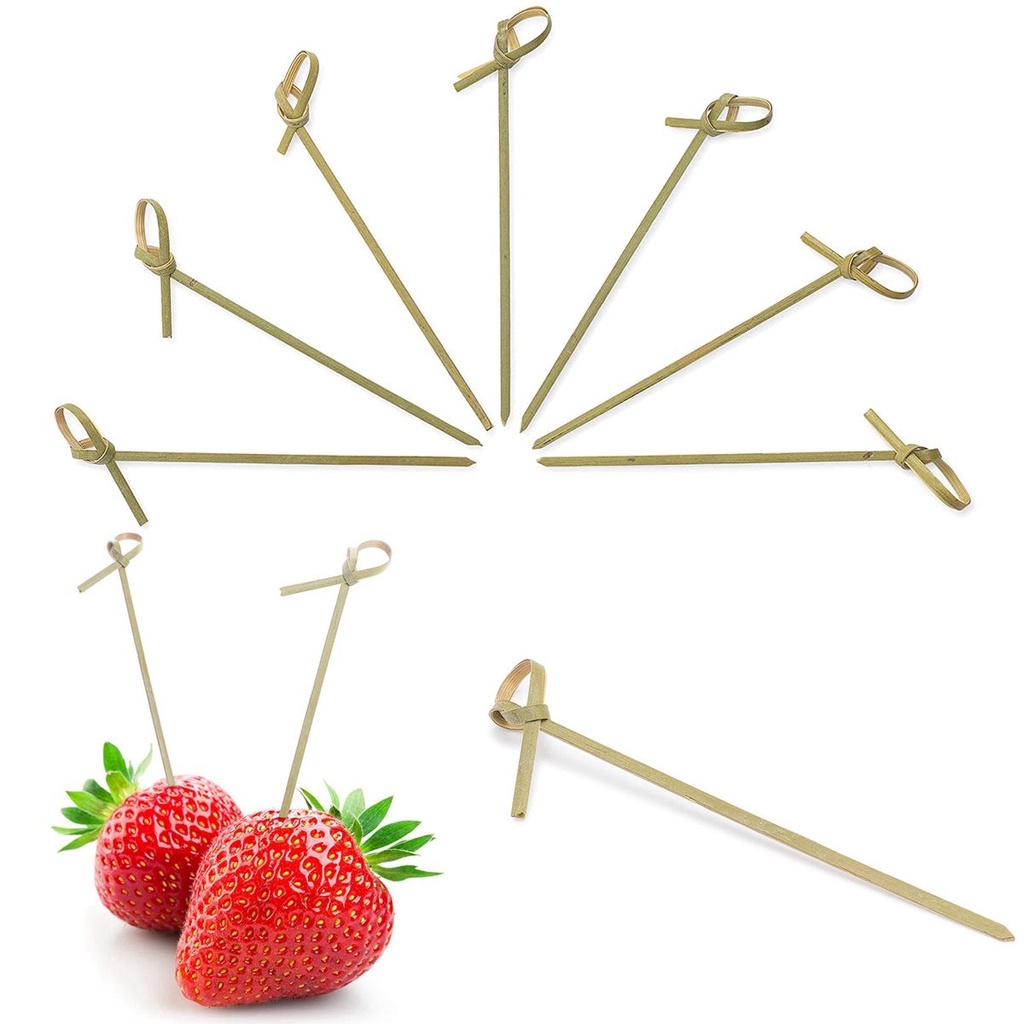 Set 100 Tăm Tre 12cm Nhiều Màu Sắc Thân Thiện Với Môi Trường Trang Trí Tiệc Cocktail