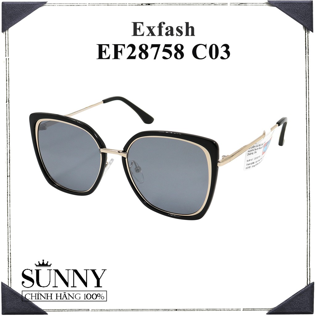 EF28758 - kính mát nam nữ Exfash chính hãng Korea, kèm tem thẻ chống hàng giả do bộ công an cấp