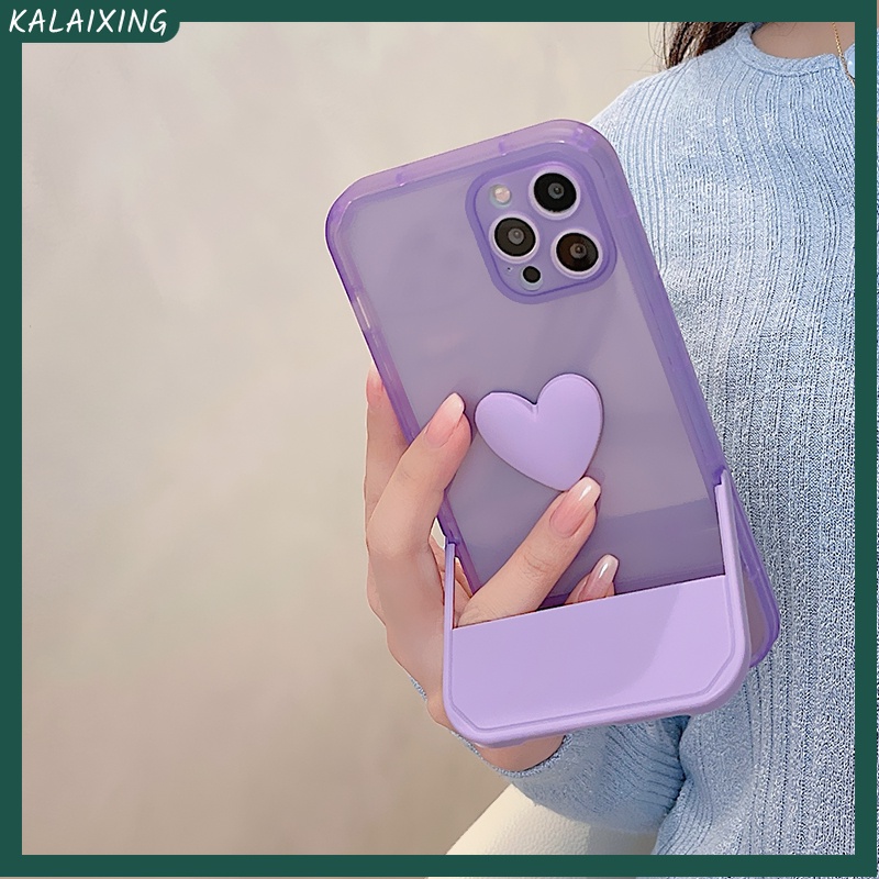 Ốp Điện Thoại Trong Suốt Họa Tiết Trái Tim Cho iPhone 13 Promax X XS XR 11 12Pro 12ProMax