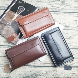 [Da thật] Clutch cầm tay nam da bò thật CL126 (Đen/Nâu/Nâu sẫm) - 100% da bò thật, BH 3 năm