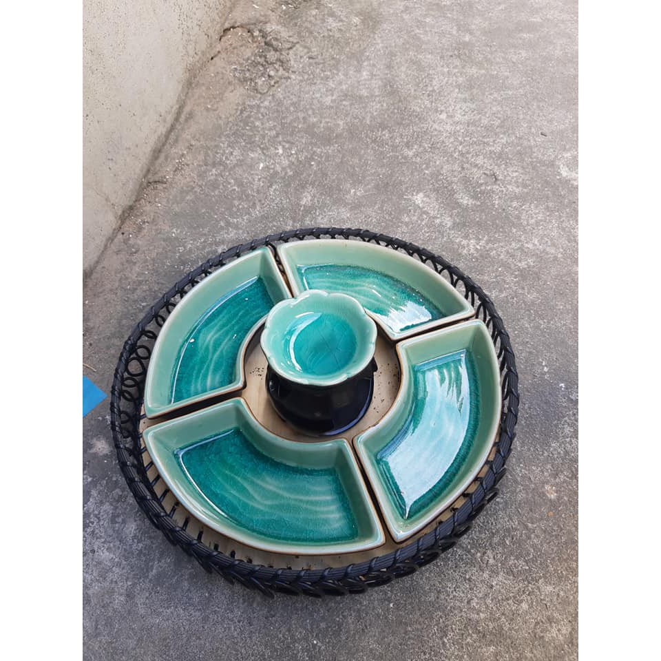 Khay lẩu kem lá khoai