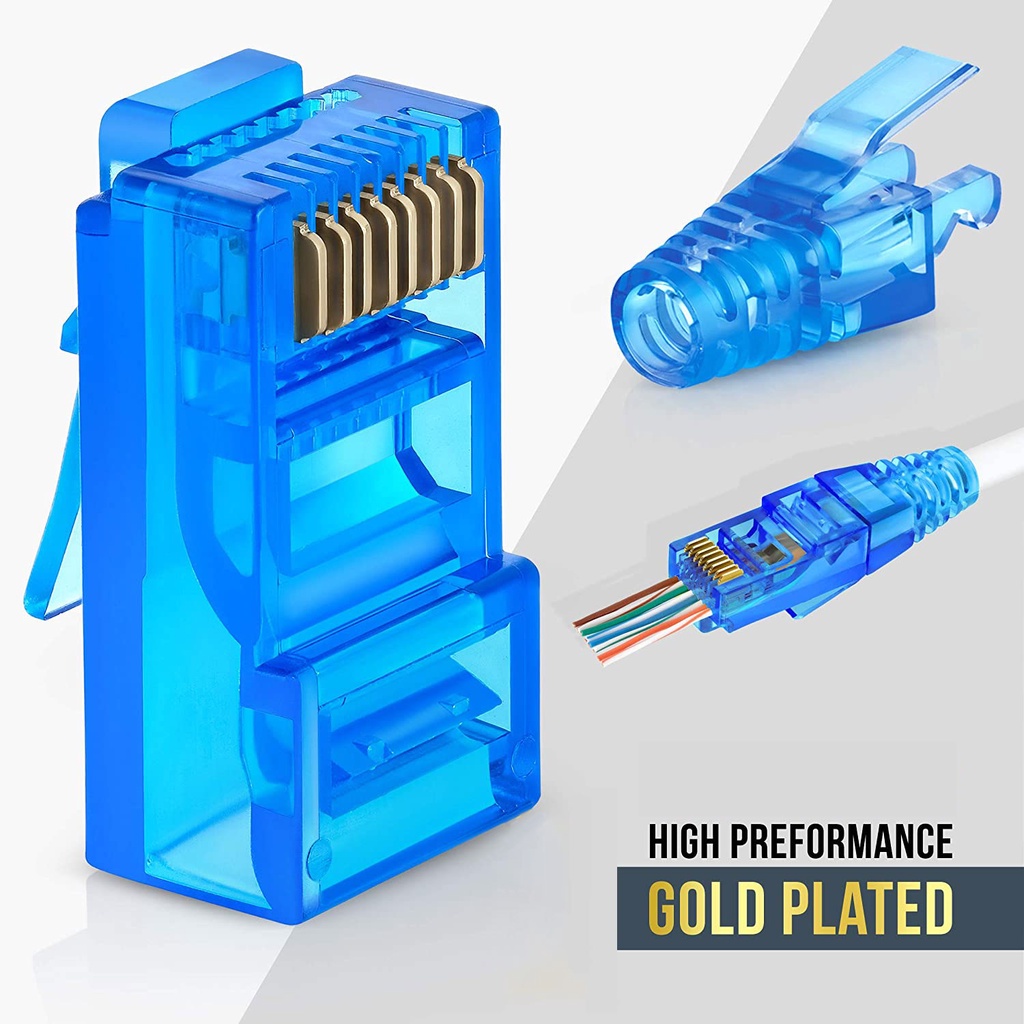 Zoerax Vỏ Bọc Đầu Nối Dây Cáp Mạng lan rj45 Nhiều Màu Sắc Cho cat6 cat5e lan