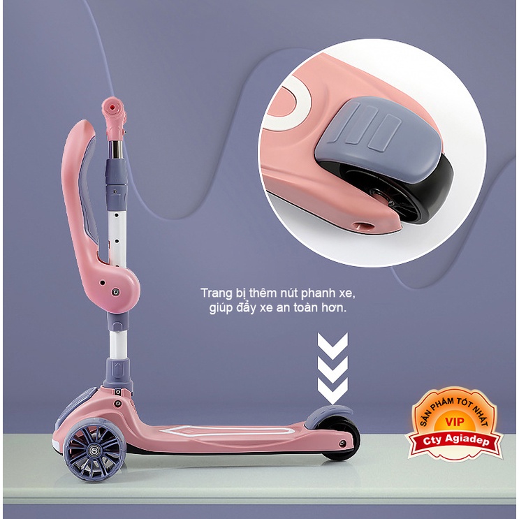 Xe đẩy chòi chân trẻ em xScooter đa năng có nhạc và ánh sáng