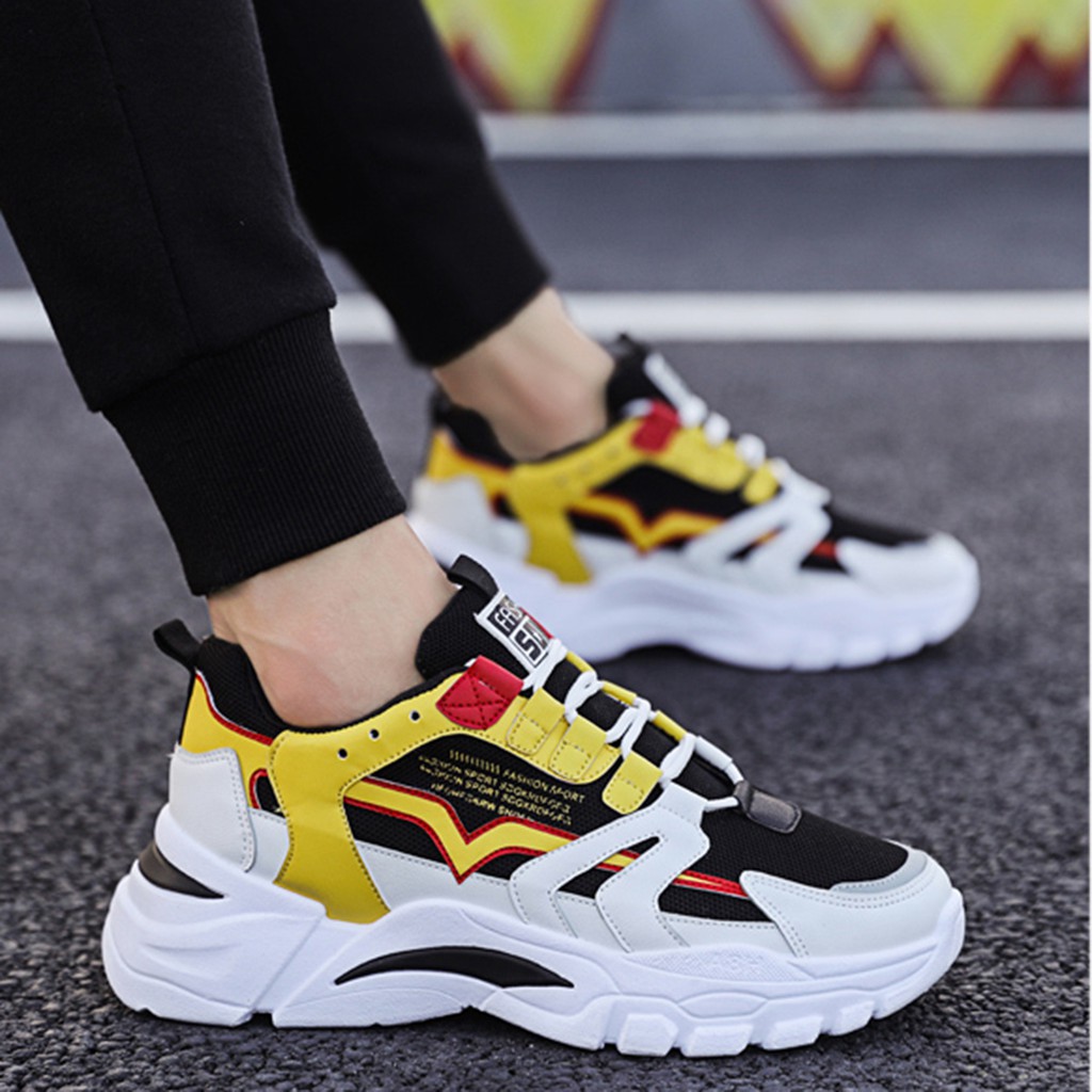 Giày sneaker nam, GIày thể thao nam, GIày sneaker xu hướng thời trang 2019 mã 8801 vàng. Giá tận xưởng.