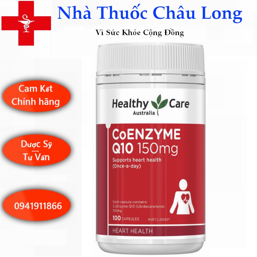 Viên uống bổ tim Úc Healthy Care CoEnzyme Q10 150mg 100 Viên