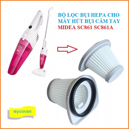 Combo 2 lọc bụi HEPA dùng cho máy hút bụi cầm tay gia đình MIDEA SC861 SC861A SC861B SC861R Thương hiệu chất lượng cao