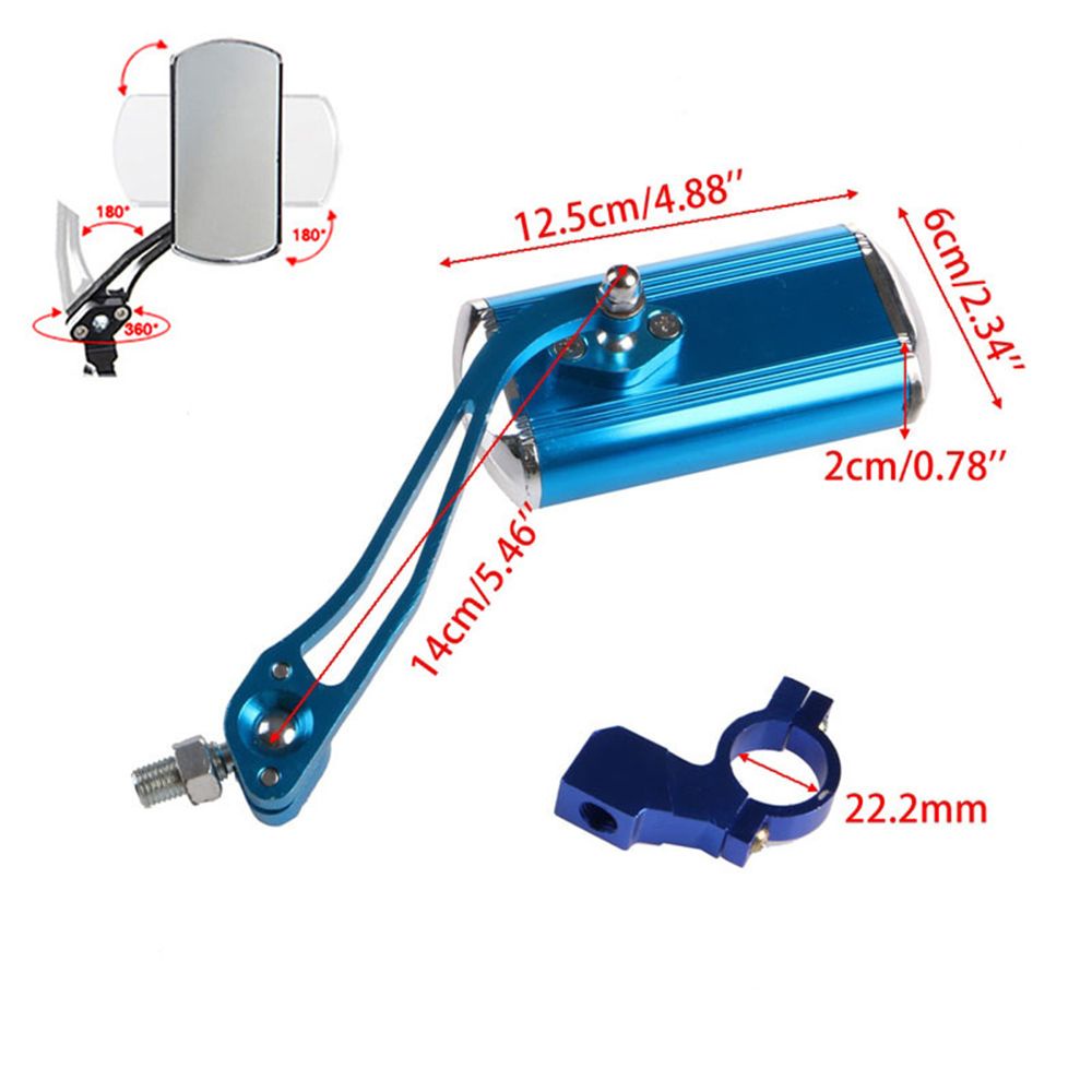 Gương Chiếu Hậu Bằng Hợp Kim Nhôm Xoay 360 Độ Gắn Tay Lái Xe Đạp Leo Núi