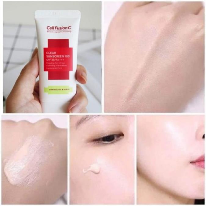 [Chính hãng] Kem chống nắng Cell Fusion C nâng tone trắng da Hàn Quốc giúp tái tạo da chống lão hóa .