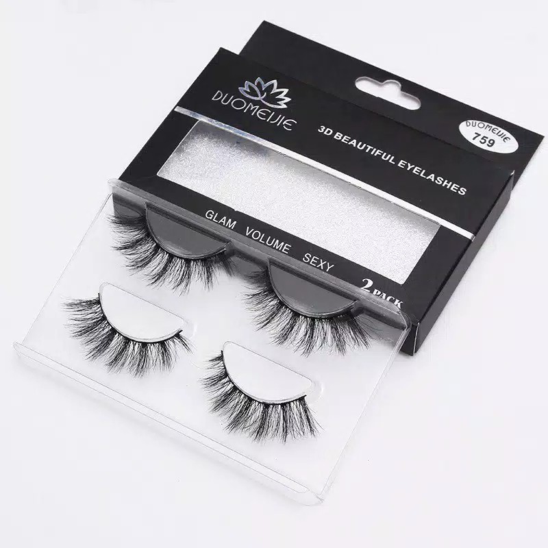 (Hàng Mới Về) Set 2 Cặp Lông Mi Giả 3d Cao Cấp