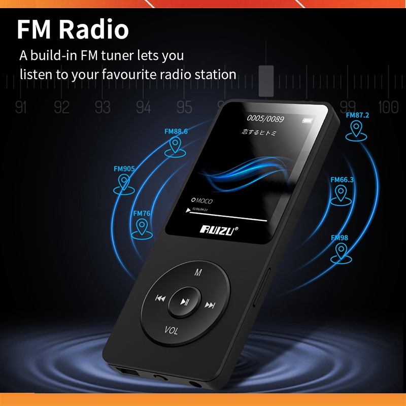 Ruizu X02 - Máy Nghe Nhạc Mp3 Giá Rẻ, Dung Lượng Lớn