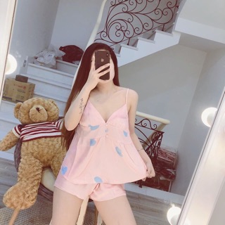 SET ĐỒ NGỦ LỤA TIM SIÊU HOT
