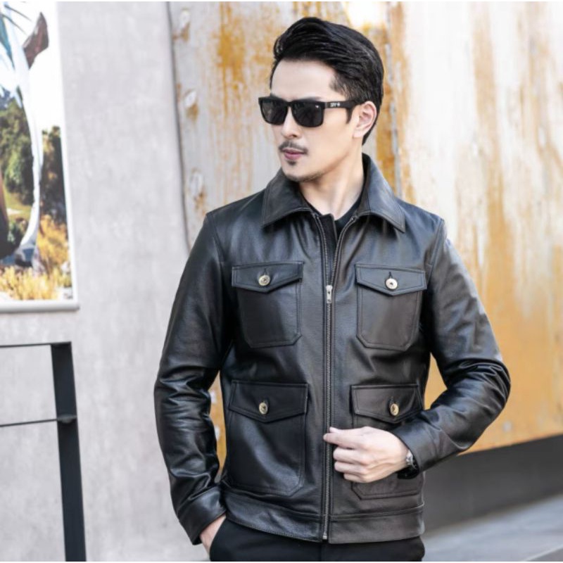 ÁO DA BÒ NAM TÚI HỘP BẢO HÀNH 10 NĂM