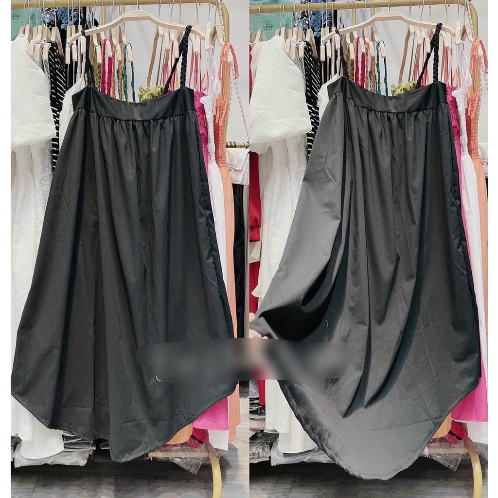 đầm 2 dây về 2 màu