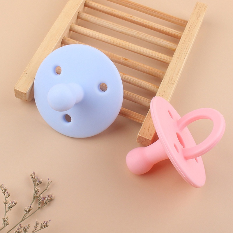 Núm Ti Giả Bằng Silicone Mềm Mại Cho Bé Sơ Sinh Hơn 3 Tháng Tuổi