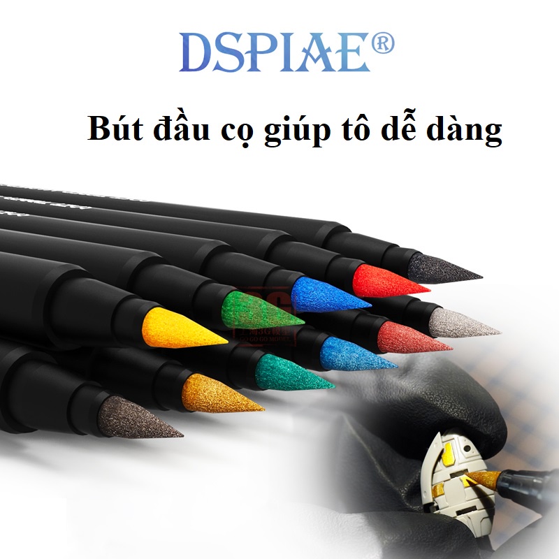 Bút sơn mô hình đầu cọ DSPIAE Đủ Màu  Dòng MK - MKM - MKF