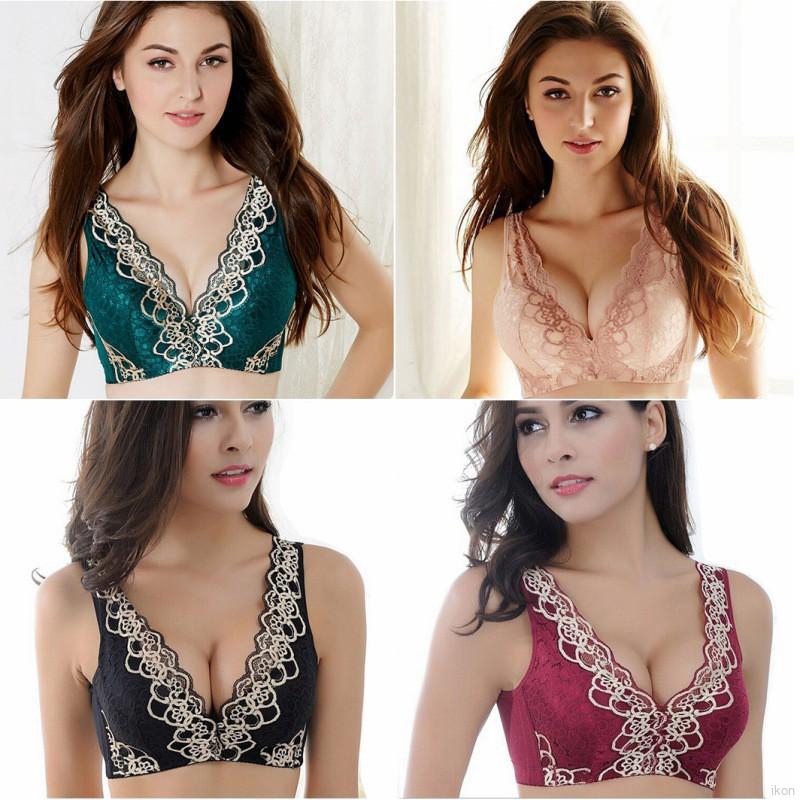 Áo lót nâng ngực có thêu hoa trang trí cho nữ