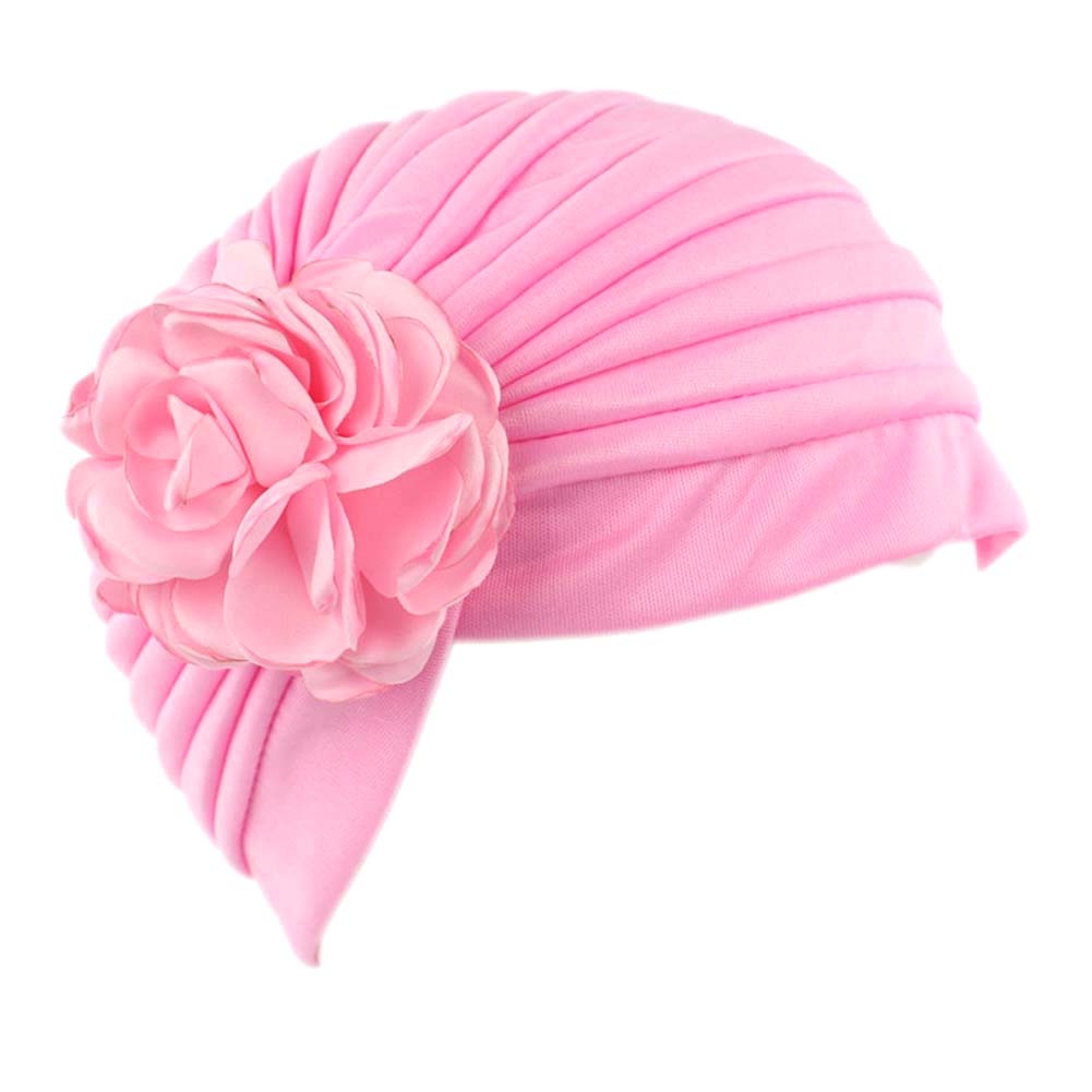 Mũ Trùm Đầu Co Giãn Màu Trơn Đính Hoa Thời Trang Cho Phụ Nữ Hồi Giáo