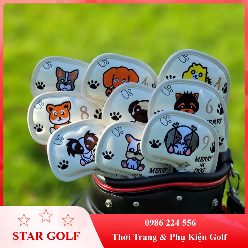 Bọc đầu sắt cover gậy golf da PU chống trầy xước bụi bẩn BD013 [Star_Golf]