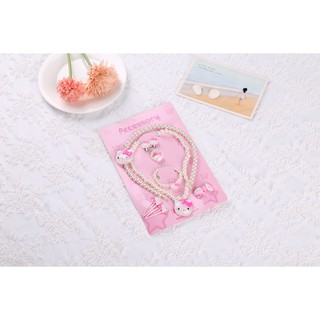 Bộ Trang Sức Hello Kitty Cho Bé 9 Món