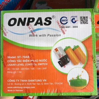 Phao điện nước, công tắc điện phao nước ONPAS