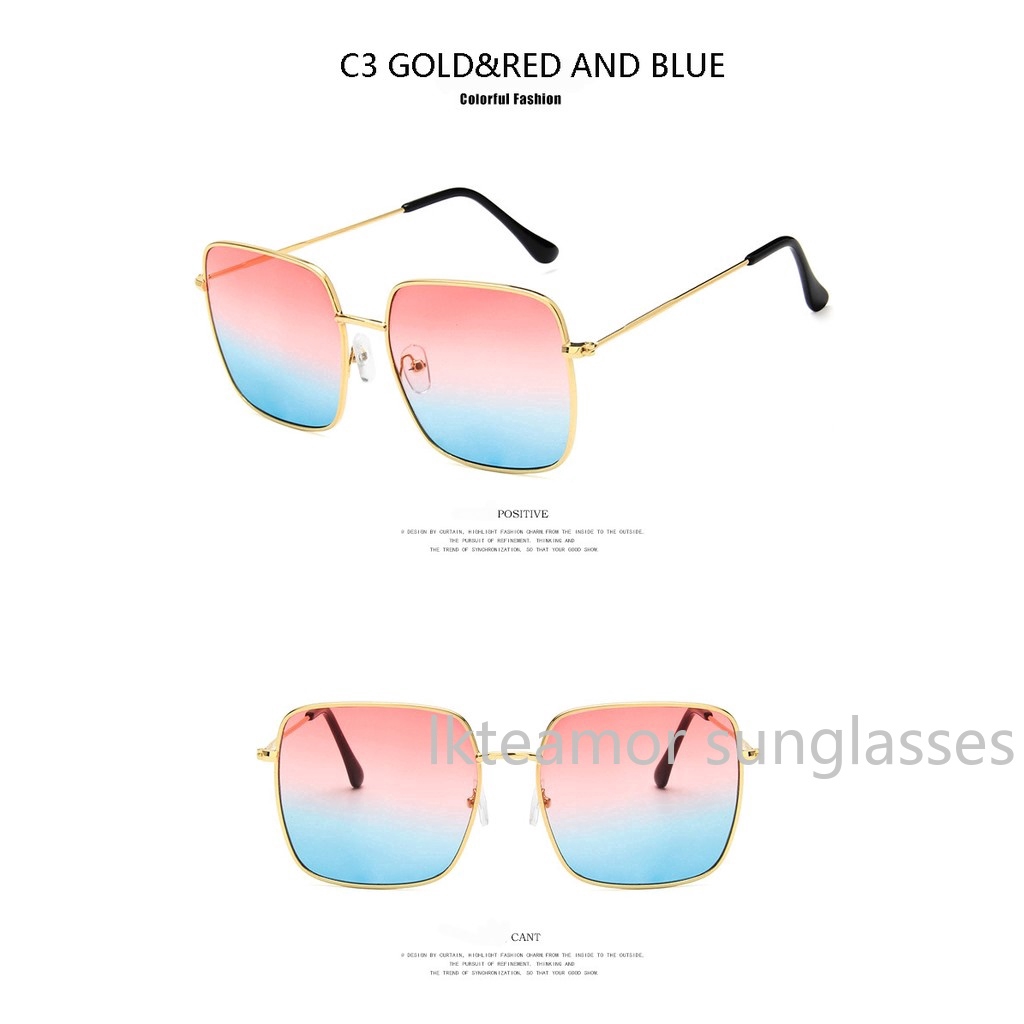 Kính mát gọng kim loại vuông cho nữ