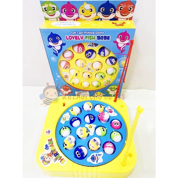 Bộ đồ chơi câu cá trẻ em cá mập baby shark-