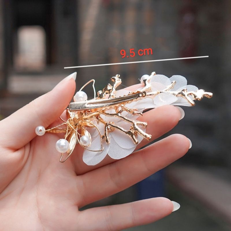 Kẹp tóc cổ trang chuồn chuồn hoa mai đính sợi tua rua dài nữ tính cô gái cổ phong