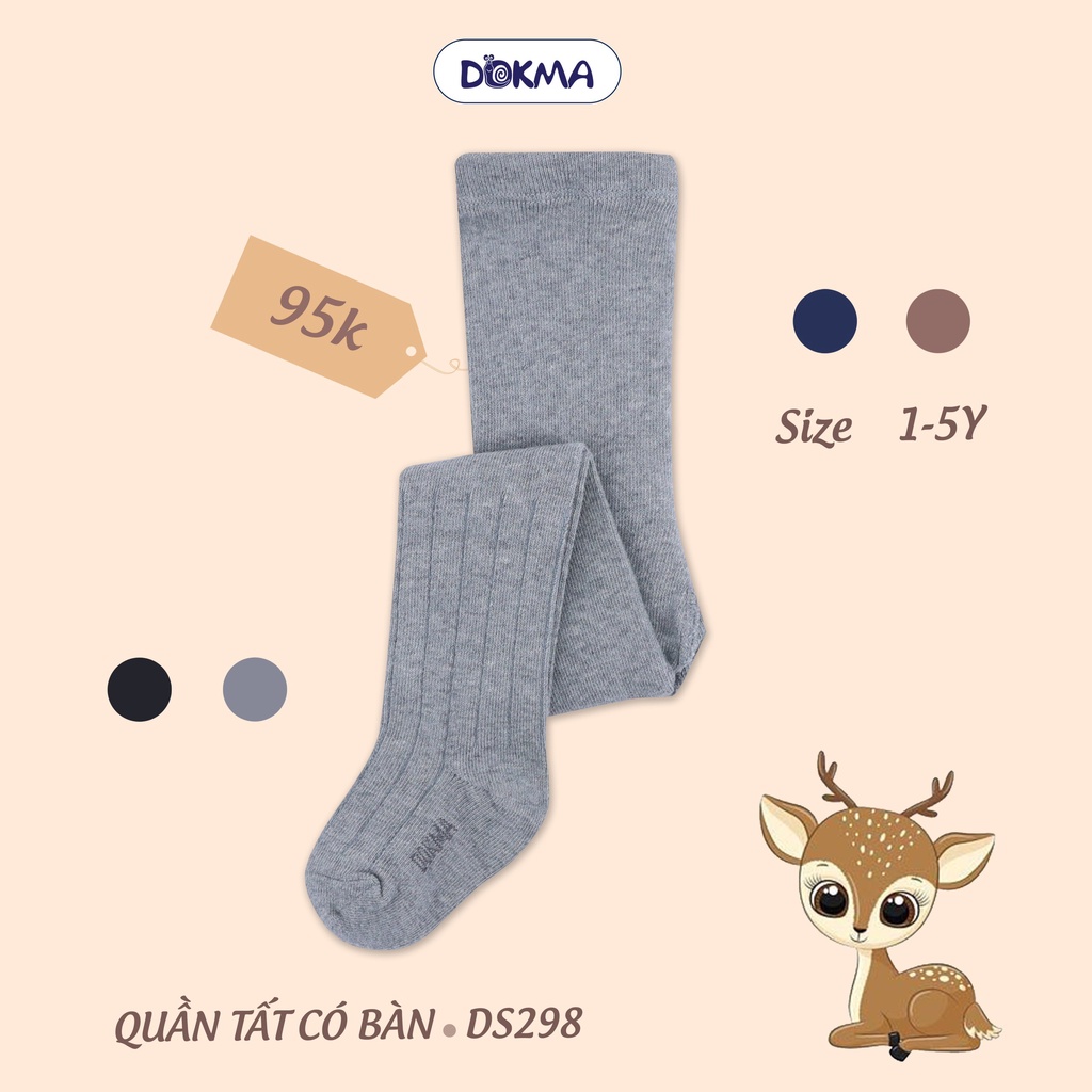 [FREESHIP] Quần tất có bàn bé gái 1-5 tuổi Cotton, dày dặn, co giãn cực tốt Dokma Voi.kids DS298