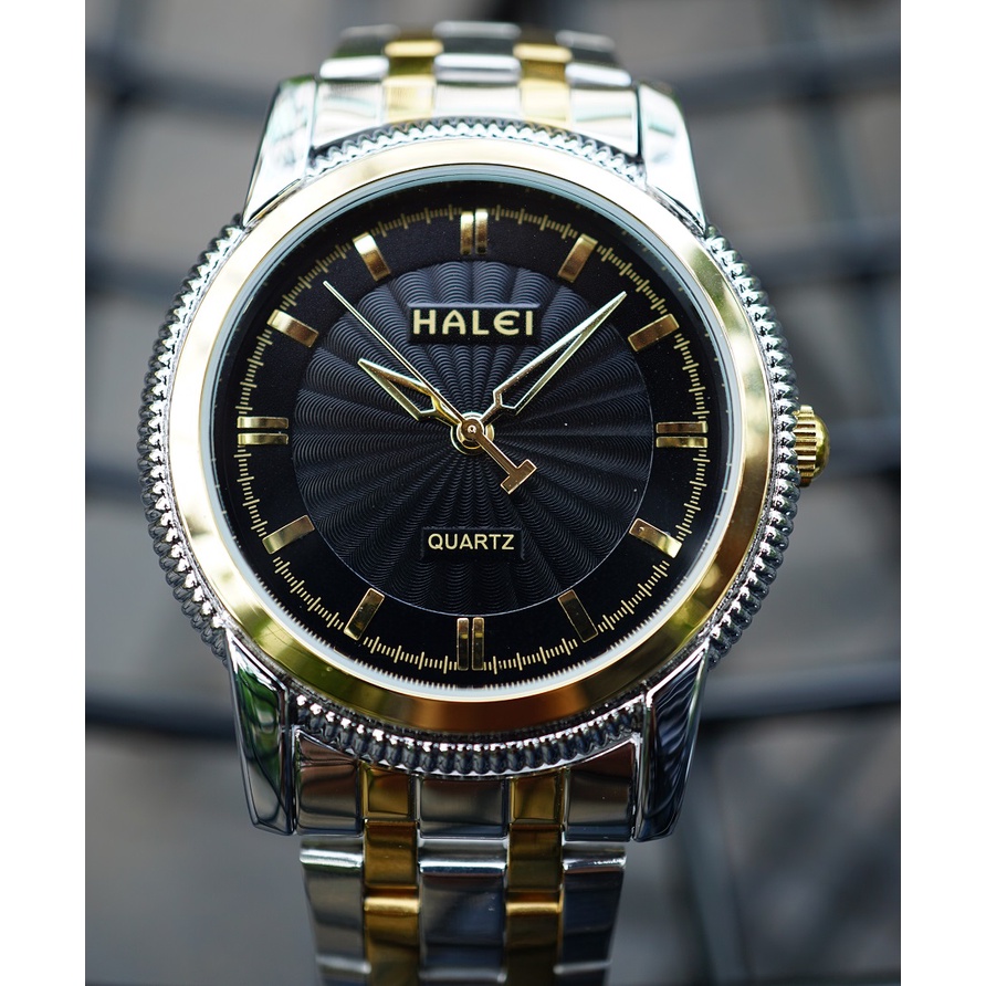[Giá Xả Kho 50% đơn 0đ] Đồng Hồ Nam Mặt Tròn Halei Dây Thép Chống Gỉ Chống Xước Đồng Hồ Kim Chống Nước | BigBuy360 - bigbuy360.vn