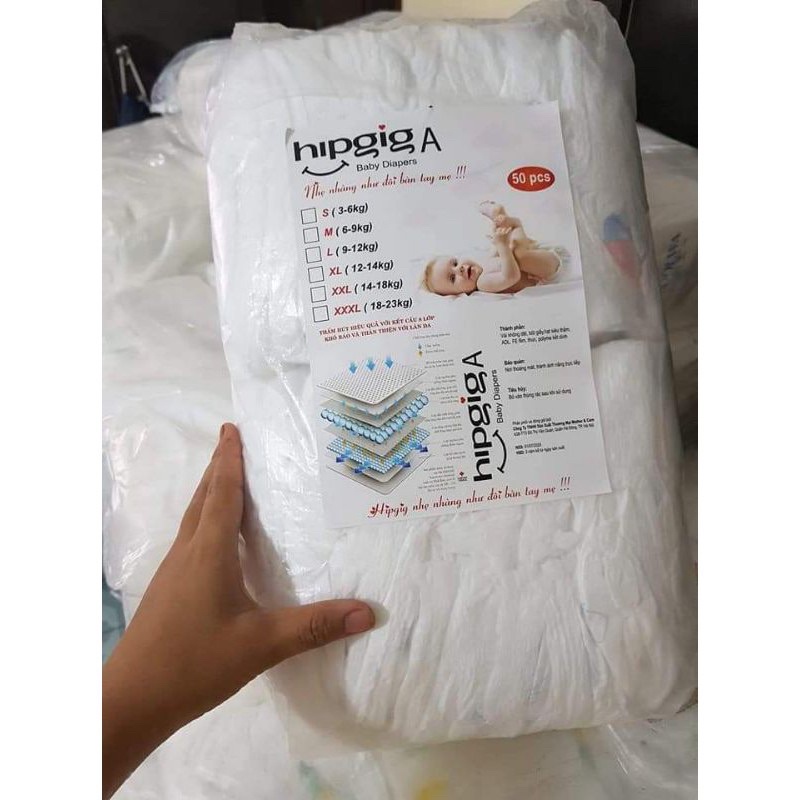 COMBO 100 MIẾNG BỈM HIPGIG QUẦN TRẦN XUẤT NHẬT HIPGIG SIZE M/L/XL/XXL/XXXL