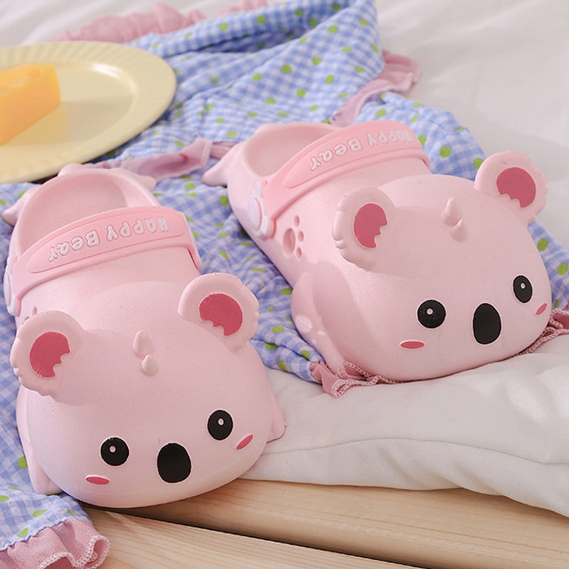 Dép Sandal Đục Lỗ Chống Trượt In Hình Gấu Koala Hoạt Hình Dễ Thương Thời Trang Mùa Hè Cho Học Sinh / Ký Túc Xá / Trong Nhà /