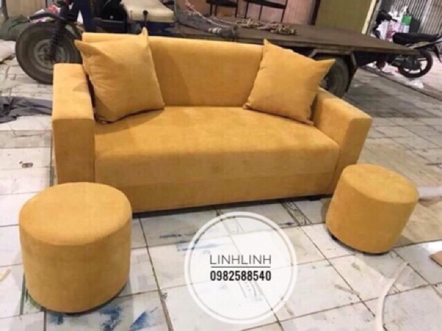 Văng sofa giá rẻ - được tặng kèm 2 đôn và 2 gối ôm