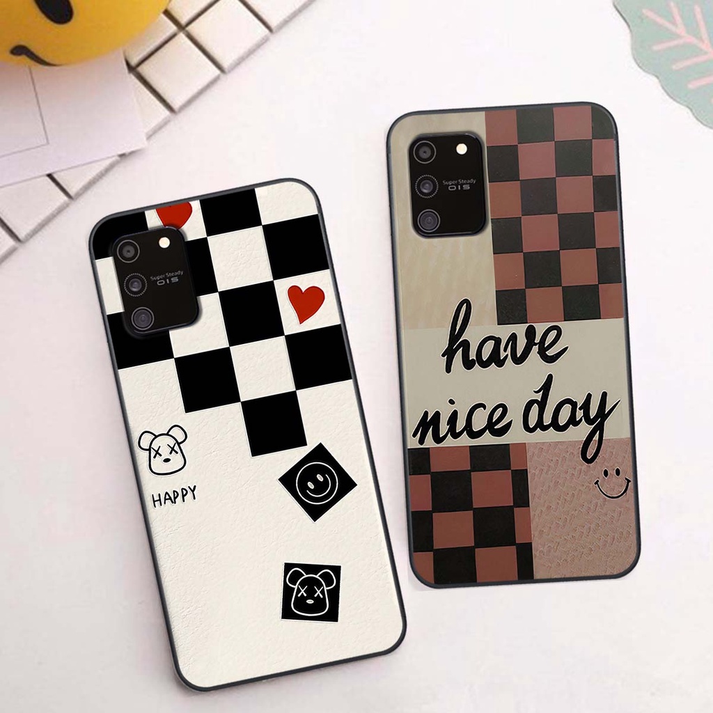 Ốp Samsung S10 Lite caro trái tim cá tính, thời trang siêu đẹp, siêu phong cách