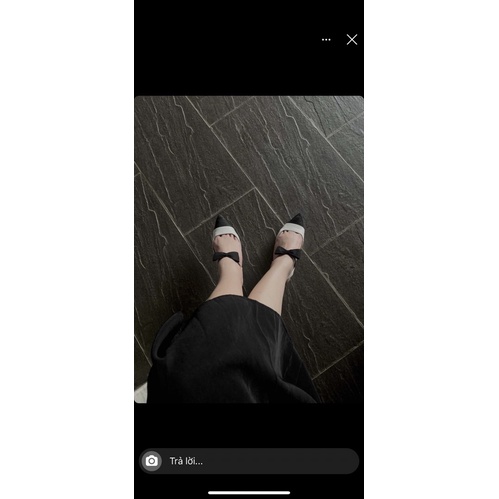 Giày bệt quai nơ tiểu thư