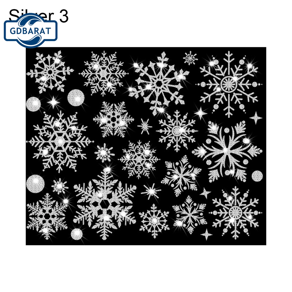 Miếng dán cửa sổ tĩnh điện hình bông tuyết dùng trang trí giáng sinh