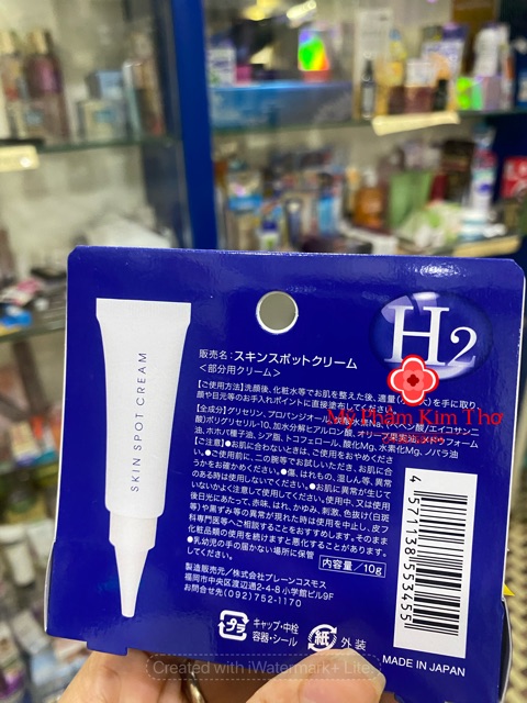 {Chính hãng - Có video} Kem giảm nám, tàn nhang H2 Hydrogen Skin Care Spot Cream Nhật Bản 10g