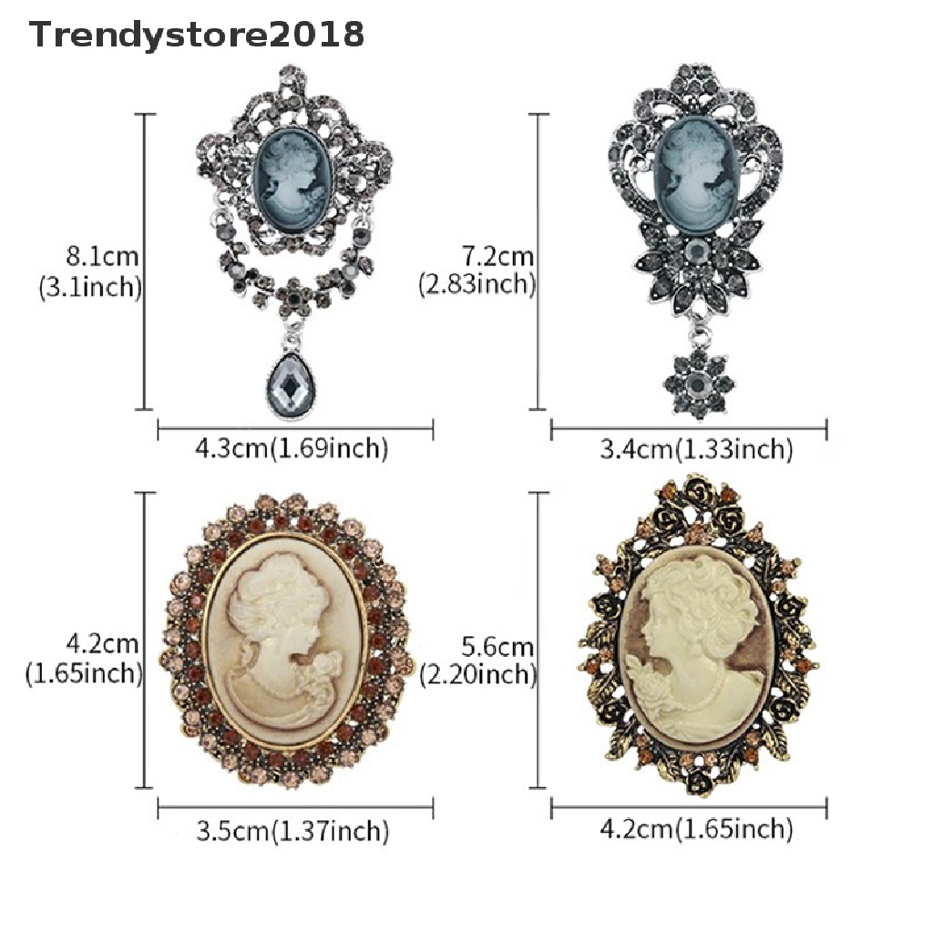 Ghim Cài Áo Đính Đá Phong Cách Vintage Thời Trang 2018