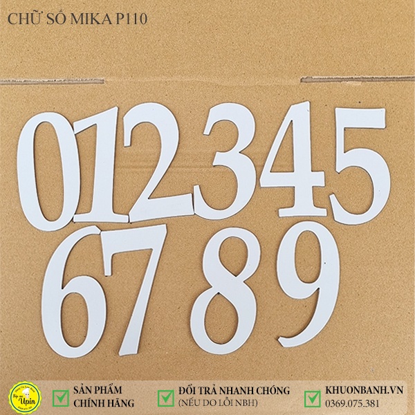 Khuôn mica bộ chữ số tạo hình làm bánh