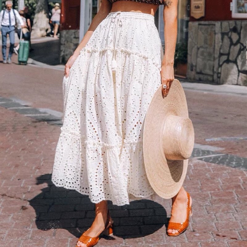 Chân váy phong cách Vintage nữ dáng xoè hàng Quảng Châu