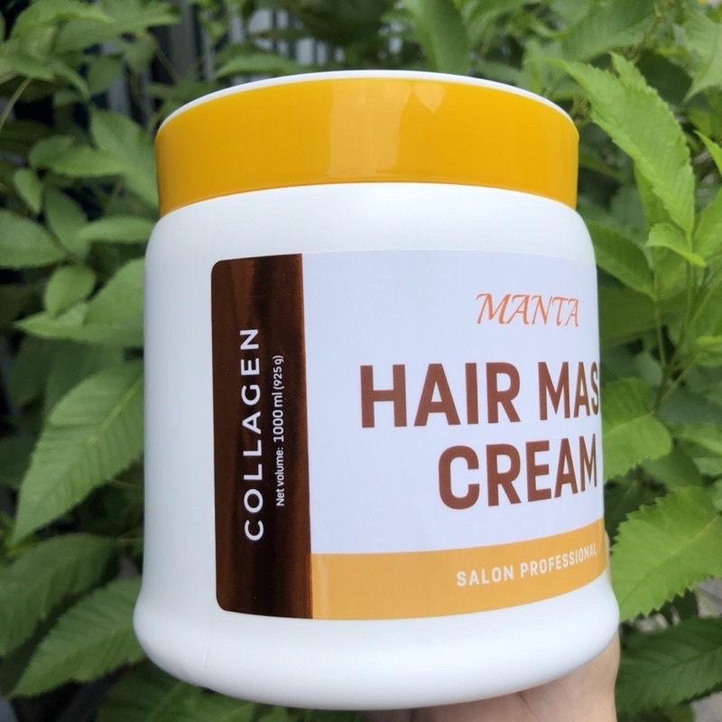 MẶT NẠ HẤP Ủ PHỤC HỒI TÓC MANTA COLLAGEN SALON HAIR MASK GREAM 1000 ML