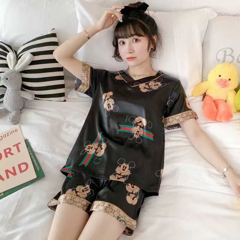 6️⃣ ❌ [Hình thật] [BIGSIZE 3XL-5XL] [BAO MÁT] Bộ mặc nhà phi lụa đùi