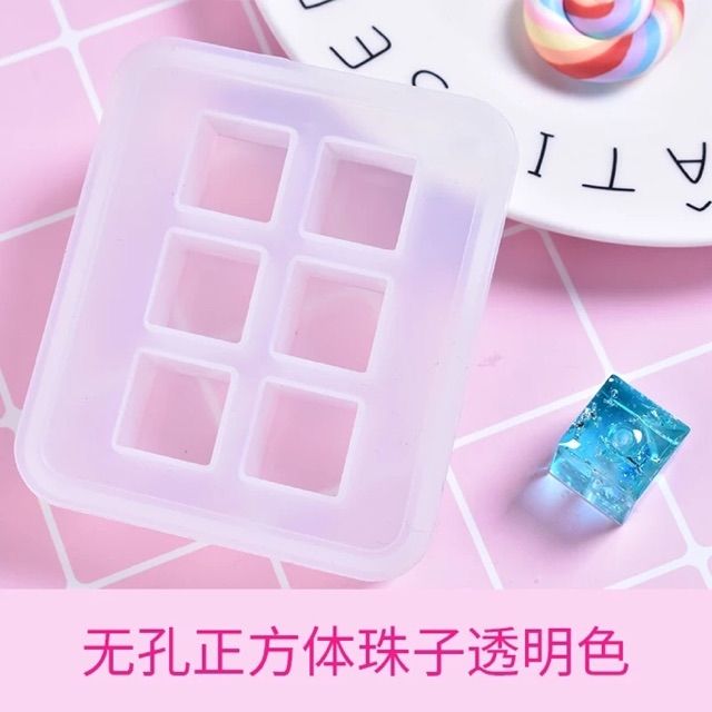 Khuôn Silicone mặt dây resin 6 ô