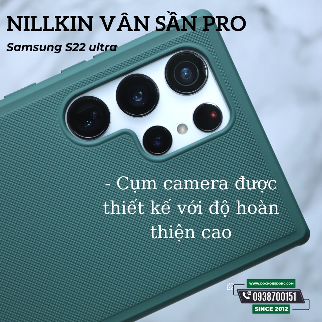 Ốp Lưng Samsung S22 + Pro Plus Ultra 5G / S23 + Pro Plus Ultra 5G Nillkin Vân Sần Viền Mềm Super Frosted Shield Pro