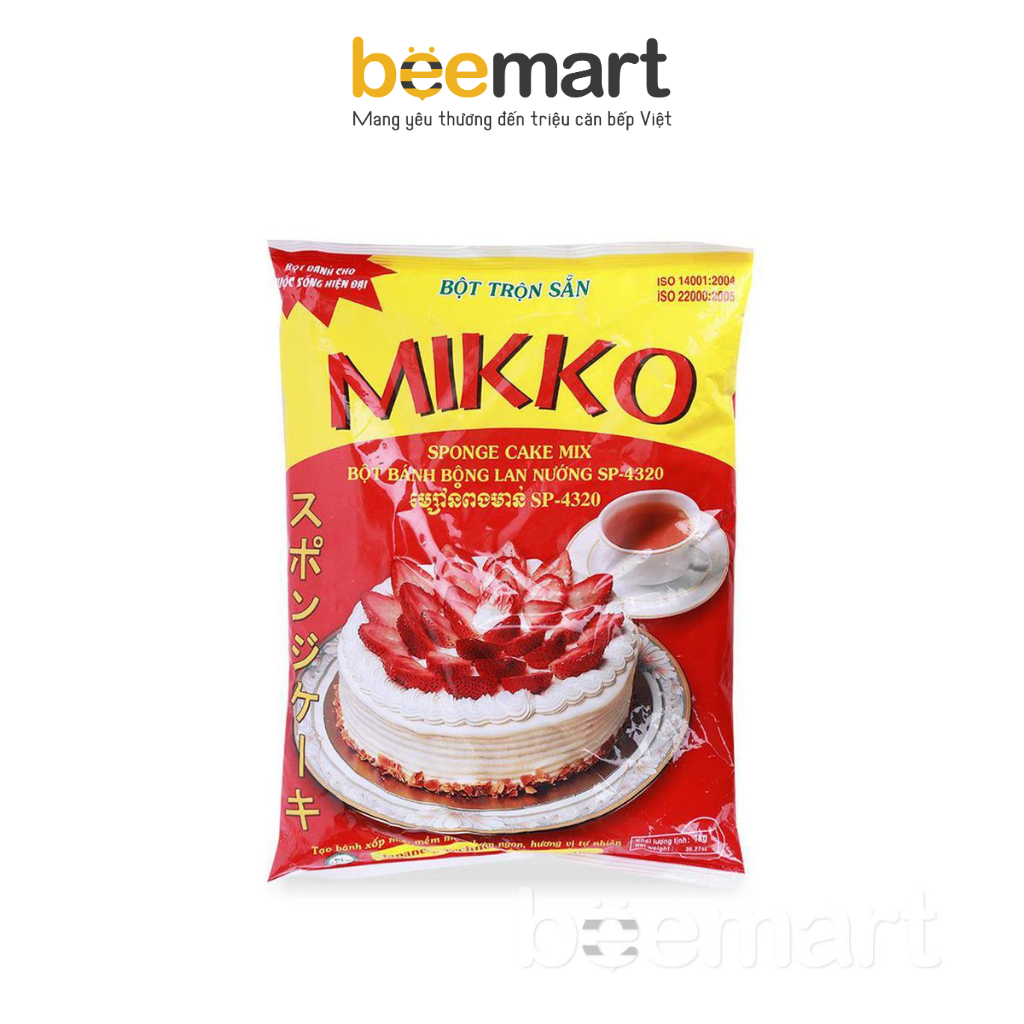 Bột Trộn Sẵn Bánh Bông Lan Mikko 1kg - Bột Trộn Bánh Bông Lan Nhà Bee