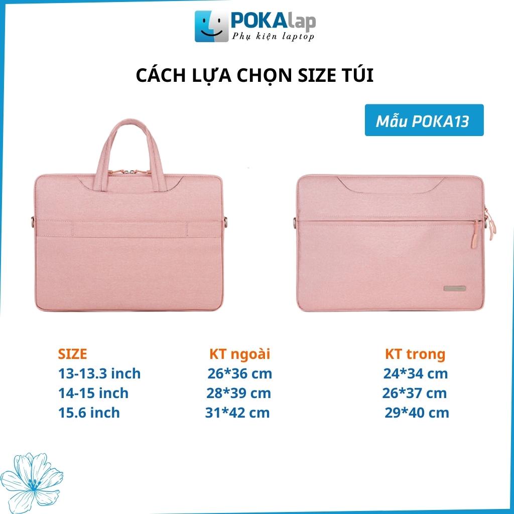Túi chống sốc laptop POKA13 chất liệu vải oxford cao cấp chống thấm nước 13,14,15.6 inch unisex - POKALAP