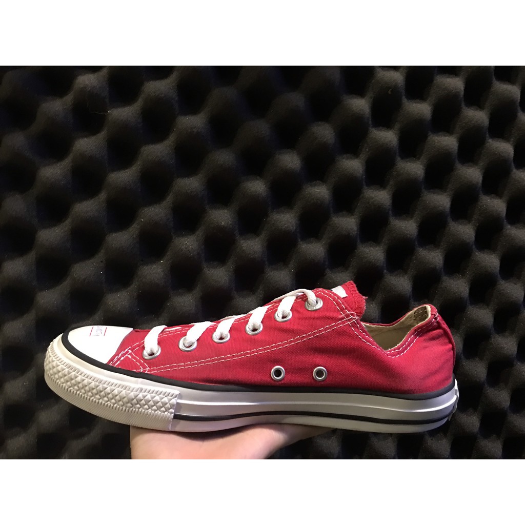 GIÀY SNEAKERS CONVERSE ĐỎ CỔ THẤP SIZE 39.5 FULL BOX (REAL/2HAND)(CÓ BẢO HÀNH)