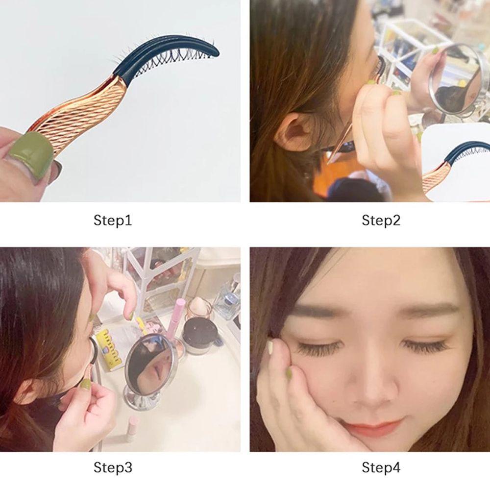 OCEANMAP Nhíp Gắn Mi Giả Hình Cong 3D Bằng Thép Không Gỉ Chuyên Nghiệp