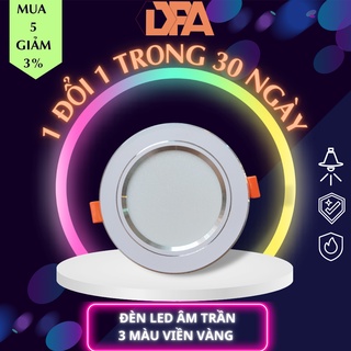 Đèn LED Downlight Âm Trần Đổi Màu Siêu Sáng 7W Viền Bạc ANTA Lighting